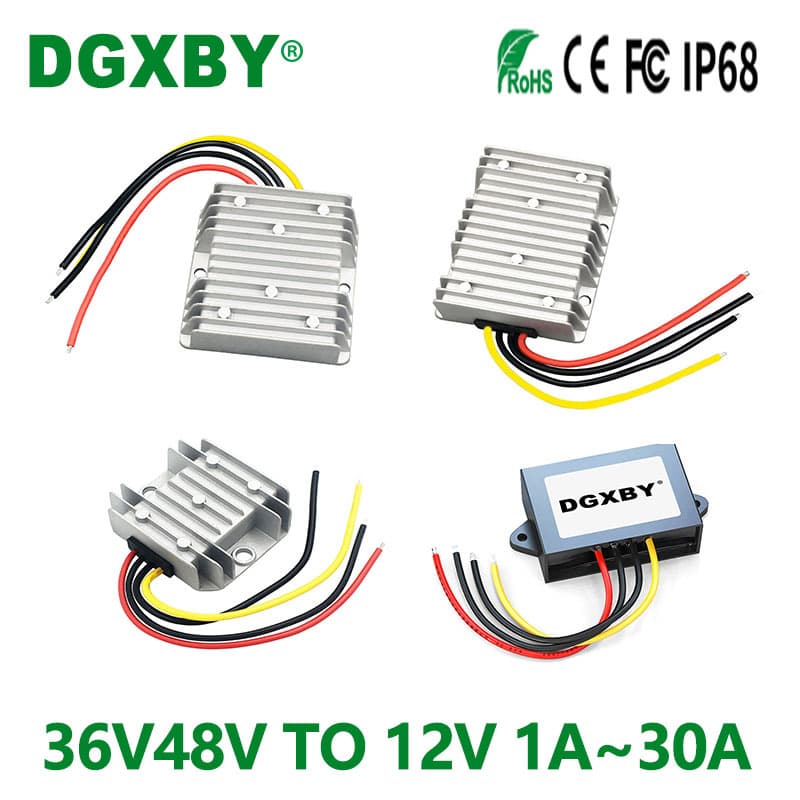 Car Mounted 36V48V to 12V Direct Current Regulator Module Power Converter 20V-60V to 12V Step Down Module Stable Voltage