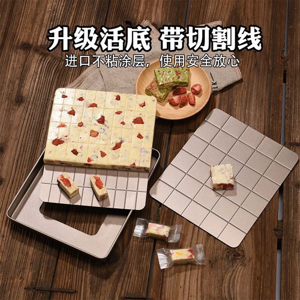 Nougat Snowflake Pastry Shaping Mold Tray Non-Stick Carbon Steel Baking Pan DIY Toffee Mold High Temperature Resistant