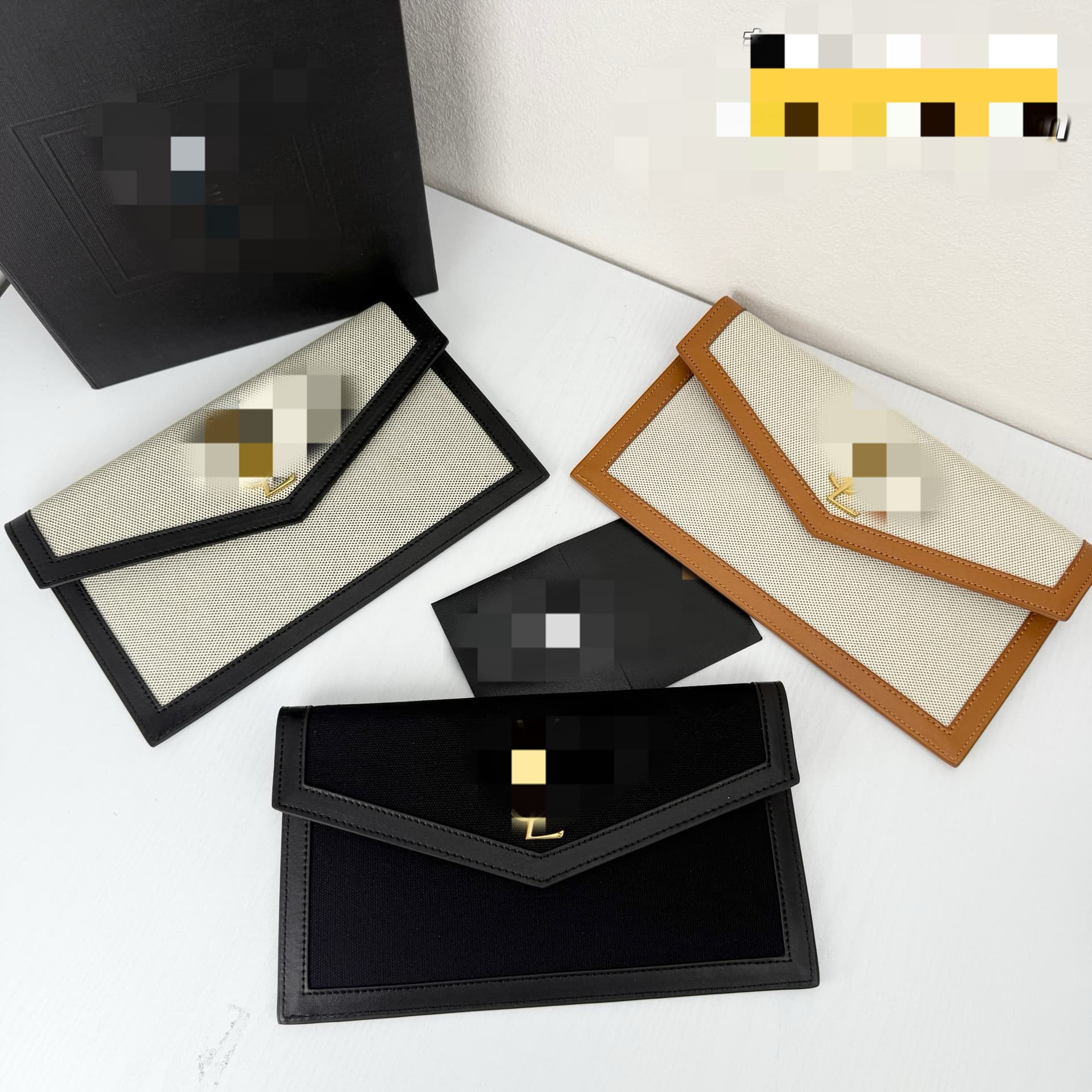 2025 Summer New Patent Leather Flap Envelope Bag, Niche Design Caviar Clutch, Vintage Large Capacity Wallet