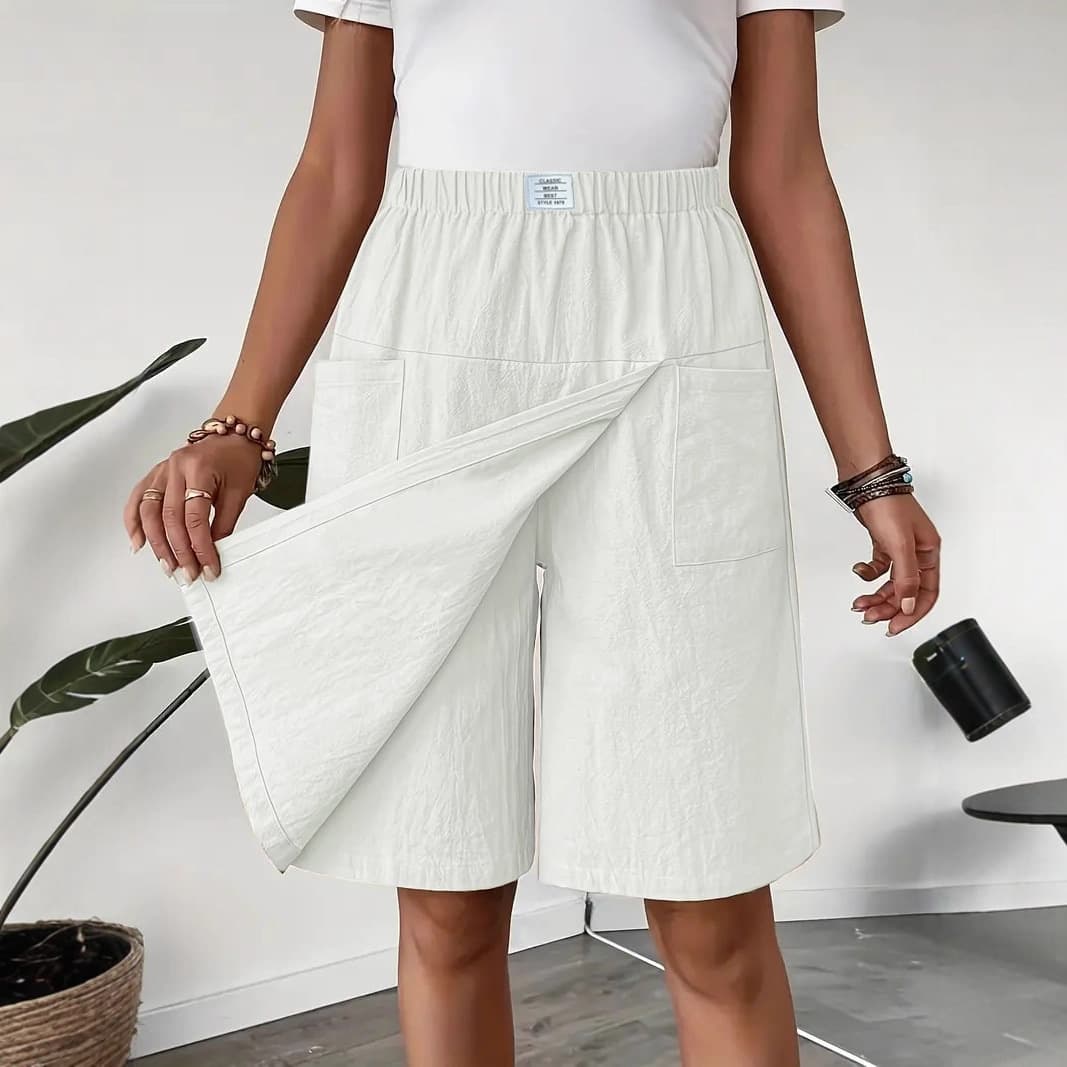 European and American cross-border 2025 new Amazon TEMUwish Xiyin foreign trade women's pocket casual shorts culottes for women