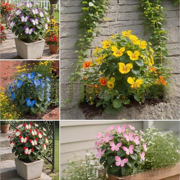 Moonlight Butterfly Flower Seeds, Viola Cornuta Seeds, Garden Flower Seeds for Courtyard and Garden