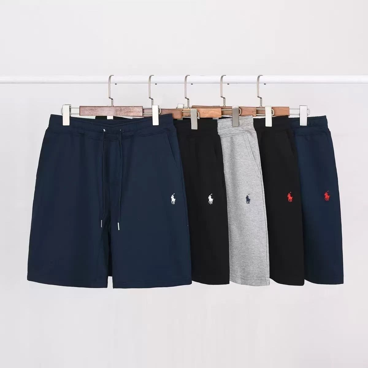 Light luxury RL men's shorts, temperament, three-quarter pants, summer loose pure cotton, sports and leisure outer shorts, breathable outer wear
