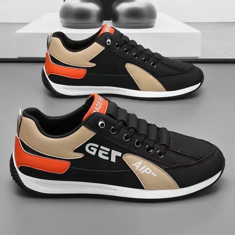 2025 New Men's Shoes Autumn Leather Waterproof Sports Shoes Running Men's Casual White Shoes Thick Sole Wholesale