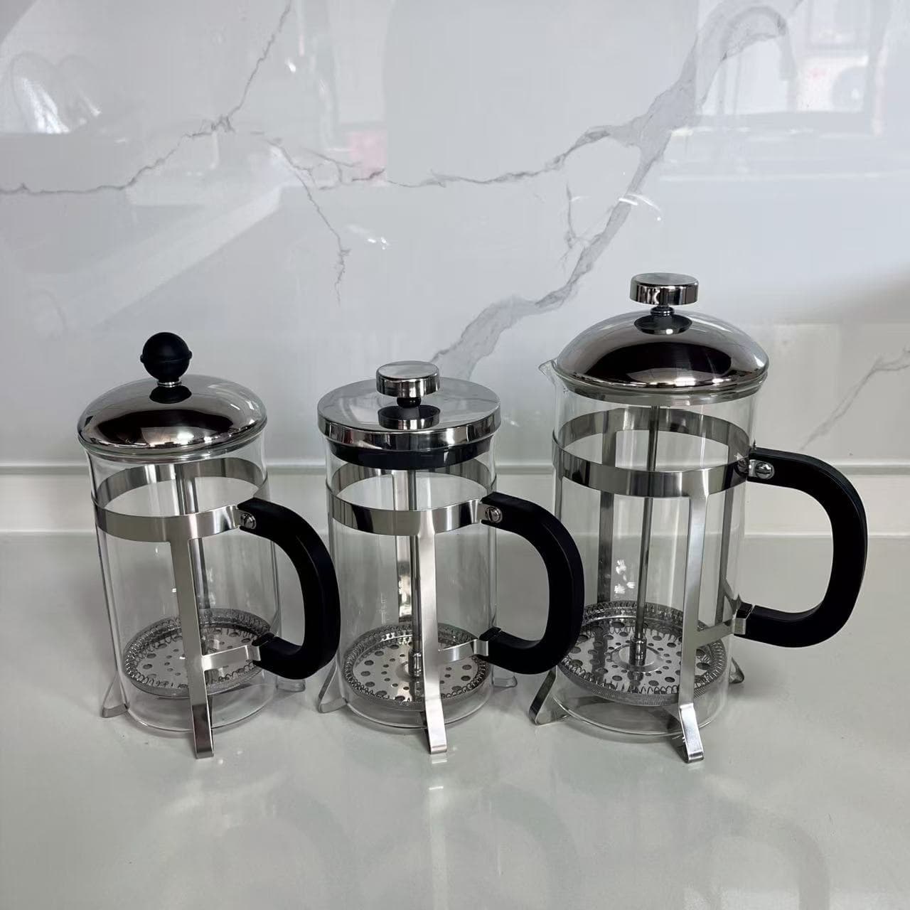 Multi-functional French Press Heat-Resistant French Press Coffee Maker with Stainless Steel Filter for Home Use