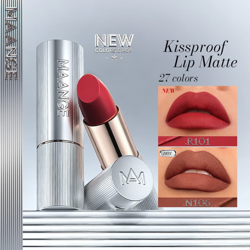 MAANGE Matte Lipstick L05 Transfer-Proof Soft Matte Texture Waterproof Long-Lasting High Pigmentation