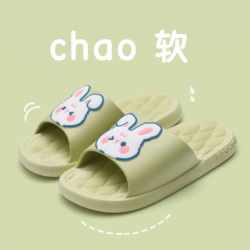 Summer Children's Outerwear Women's Flat Slippers Indoor Home Bathing Medium Small Cute Parent-Child Cartoon Cool Slippers Boys