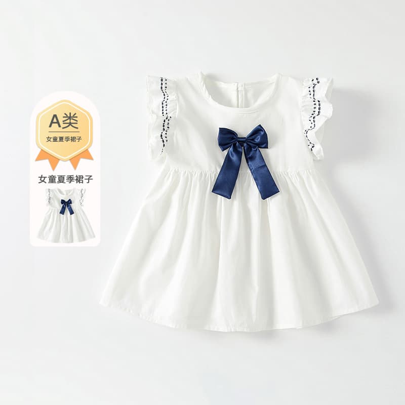 Girls Summer Dresses Little Girls Dresses 2026 New Children's Clothes Korean Lady Style Skirts Little Girls Dresses