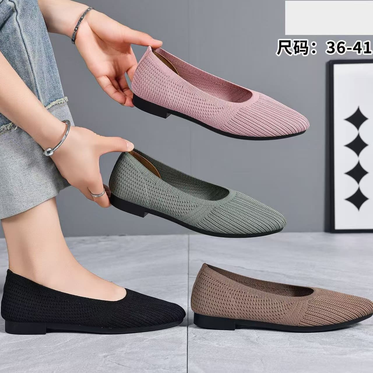 2026 Old Beijing Spring New Women's Sports Shoes Flying Woven Shoes Breathable Casual Shoes Foreign Trade Shoes Running Volume Shoes
