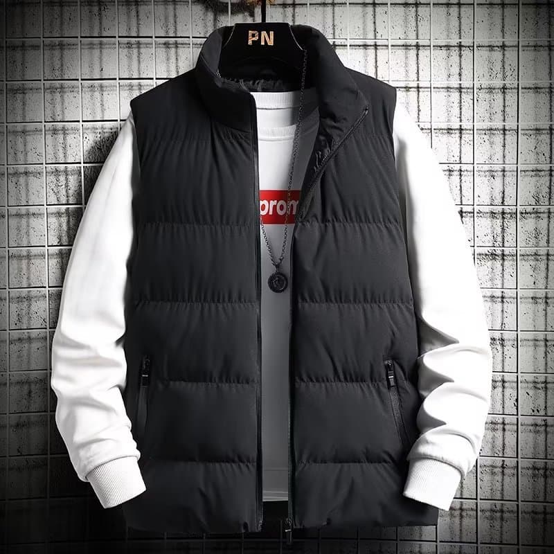 Cross-border wholesale cotton vest men's trendy vest new autumn and winter warm outer wear men's workwear vest jacket