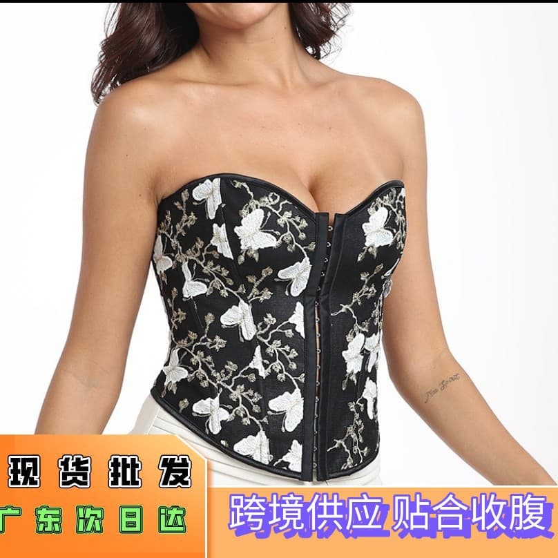Corset Flower Tube Top French Style Outerwear Shapewear Plus Size Women's Sexy Lingerie Plus Size