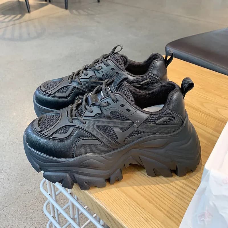 Trendy Ins Dad Sneakers Women 2026 Spring New Breathable Versatile Chunky Sole Casual Sports Shoes Fashion