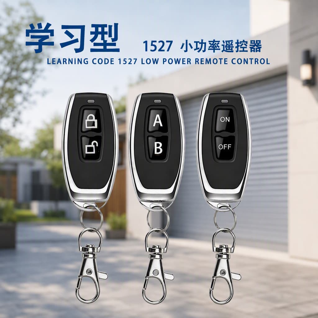 XiaoLaJiao 2-Button Wireless Remote Control, Electric Vehicle Rolling Door Remote Control, EV1527 Learning Code Remote Control
