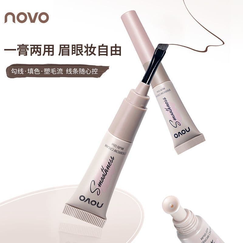 NOVO Eyebrow Gel Natural 3D Brow Shape Eyeliner Lower Lash Line Under-Eye Brightening Multi-Use Cosmetic Pen Smudge-Proof Brow Mascara