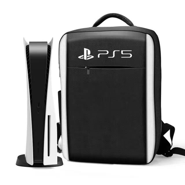 PS5 Game Console Storage Bag Double Shoulder Backpack Handheld Case Accessories 600D+Pearl Cotton+210D Lining Material