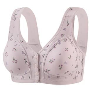 Cross-border New Plus Size Fixed Cup Back Beauty Vest Style Comfortable Wire-free Breathable Front Closure Large Bust Minimizer Bra