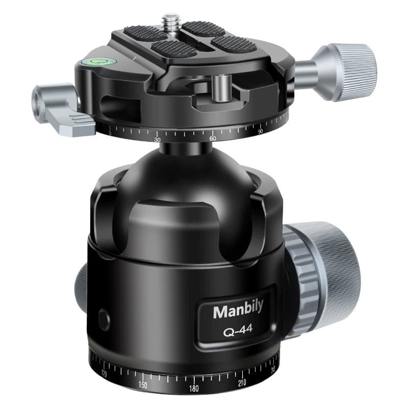 Manbily Q-44 Ball Head Camera Low Center of Gravity Tripod Head Panoramic Clamp Base Universal Ball Head 44mm Ball