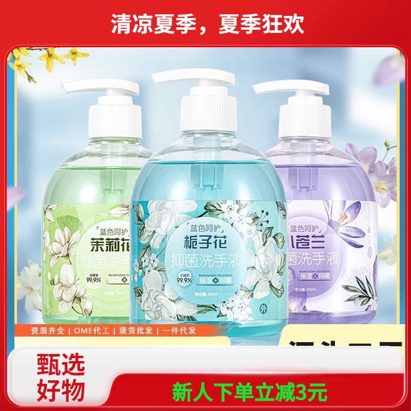 Blue Care Floral Antibacterial Hand Wash - 500ml Home Use, Perfume-Grade Fragrance, Gentle Cleaning and Moisturizing, In Stock