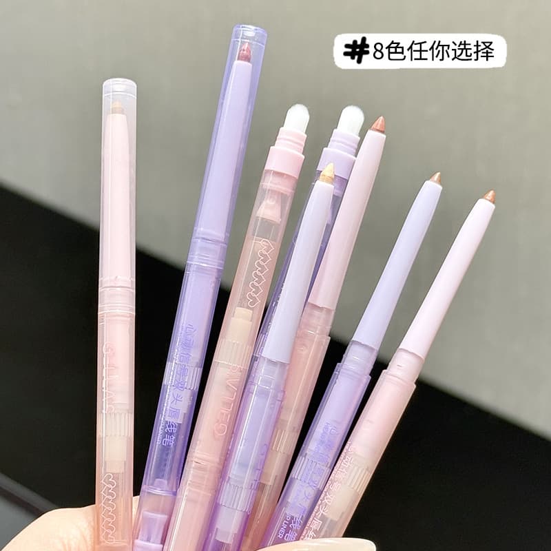 gellas Dual-Ended Lip Liner, Nude Plump Lips, Lip Plumper with Brush, Smooth Under-Eye Pencil, Long-Lasting
