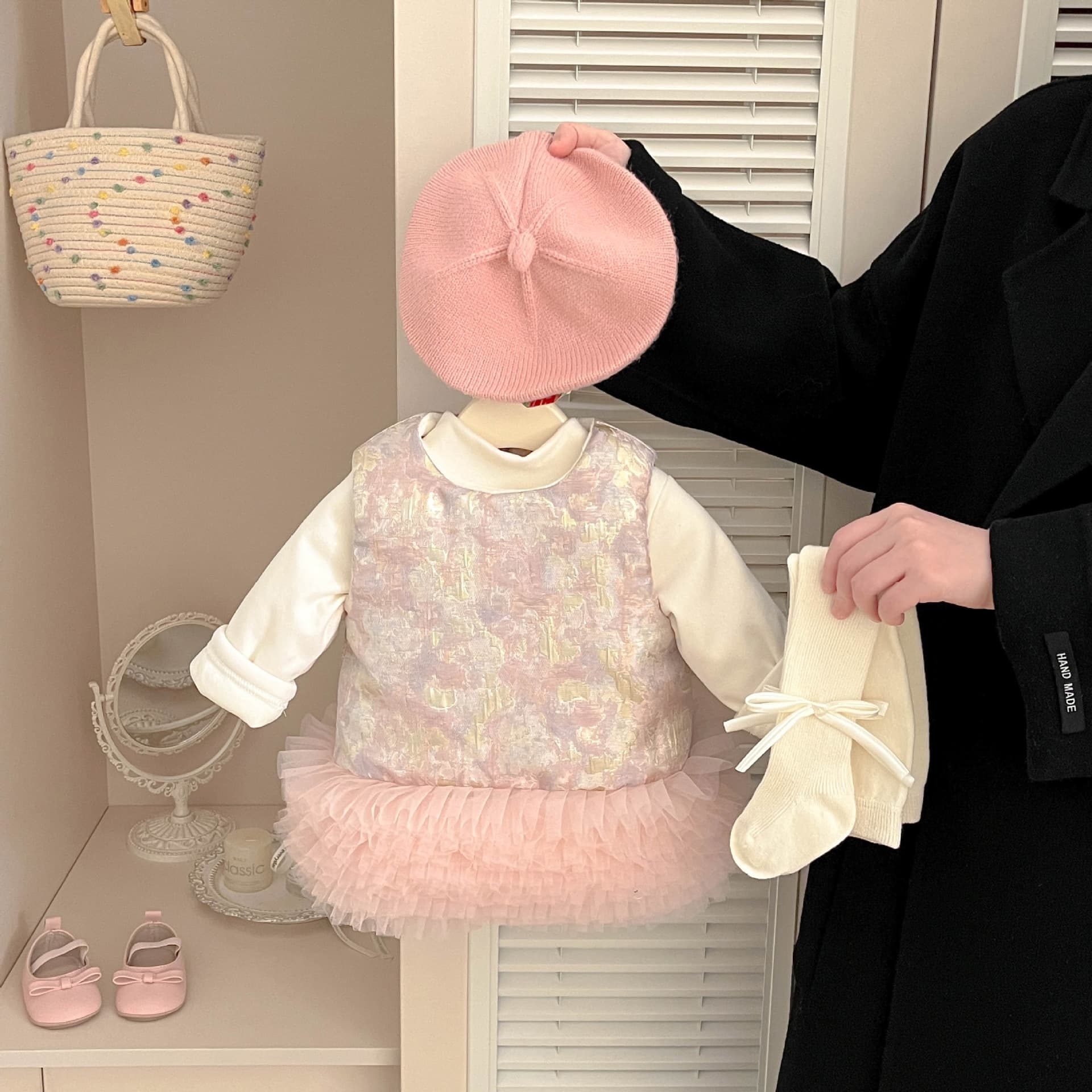 Girls New Chinese-style Cheongsam Princess Dress Winter Newborn Birthday Party Outfit Baby Hanfu Skirt
