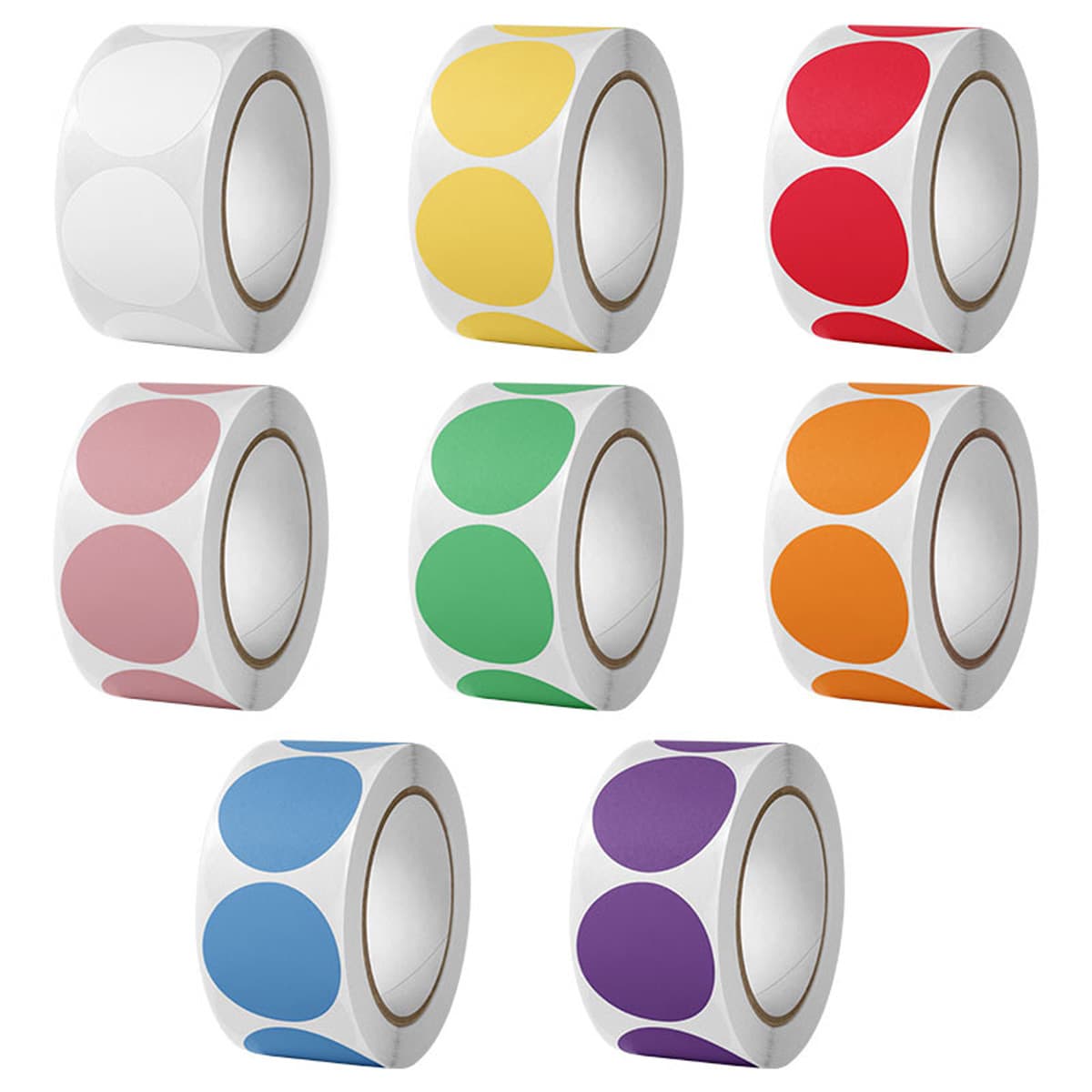 Colorful Marking Stickers 500 Pieces Roll Round Non-Drying Glue DIY Graffiti Envelope Sealing Stickers Packaging Box Sealing