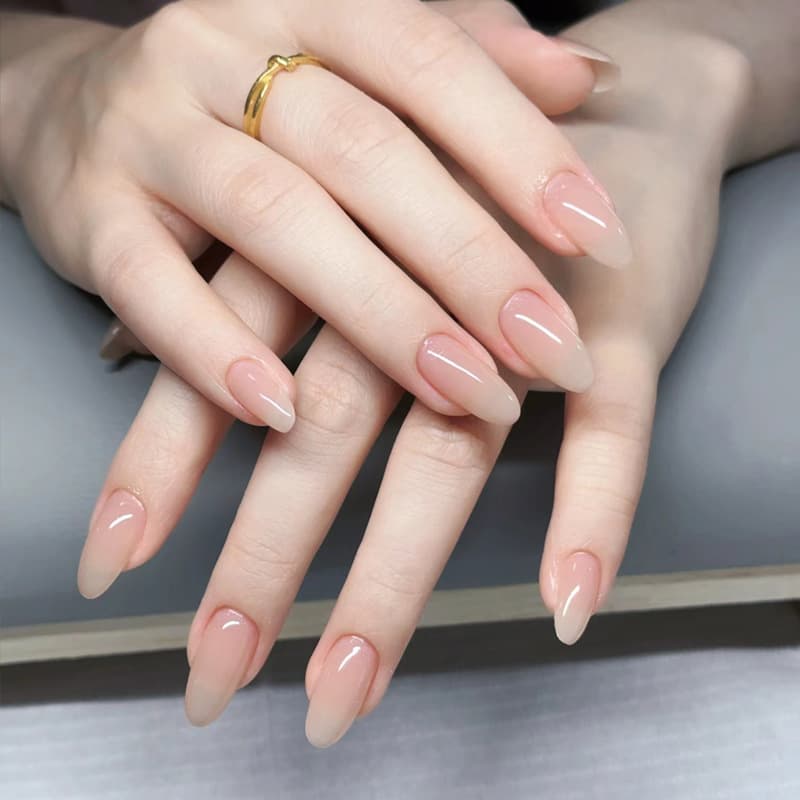Removable Cat Eye Nail Art Stickers Gradient Bare Color Handmade Wearable Nail Tips Starry Sky Pattern Ladies Fashion Beauty