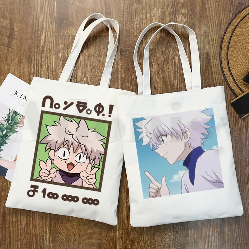 Hunter X Hunter Killua printed canvas bag personalized shoulder student fashion handbag shopping bag