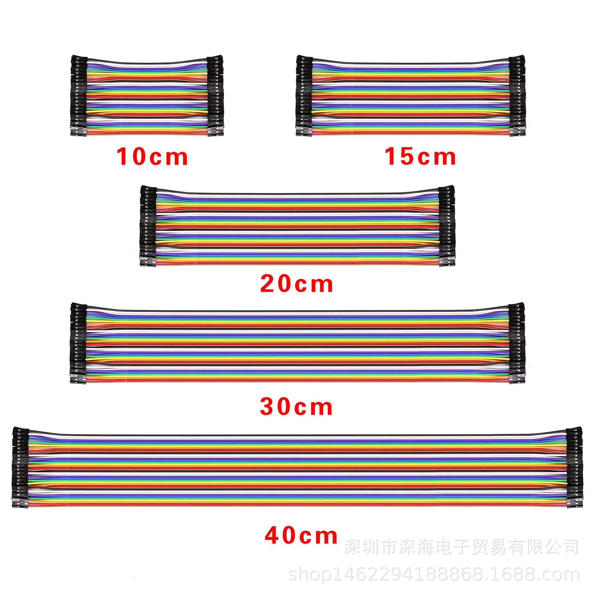 40P Dupont Wire Color Test Cable Male to Male, Male to Female, Female to Female Terminal Electronic Power Wire Harness