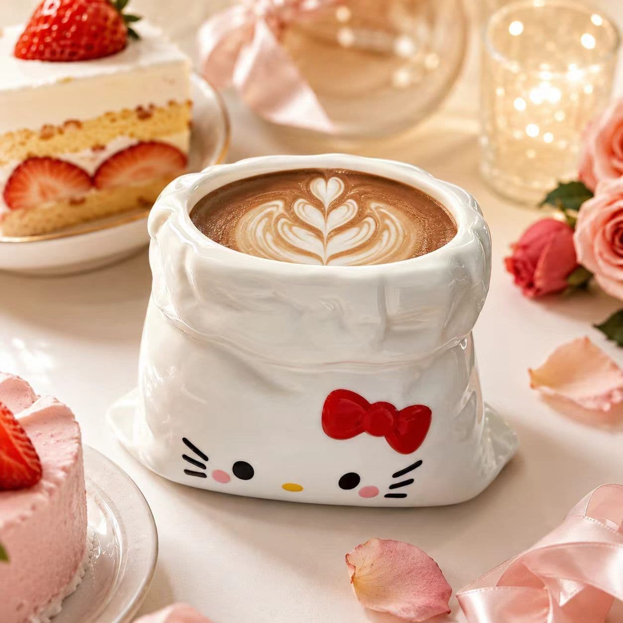 Creative Canvas Bag Ceramic Coffee Mug, High-Aesthetic Hand-Pinched Feel, Home Ins-Style Water Cup, 350ml