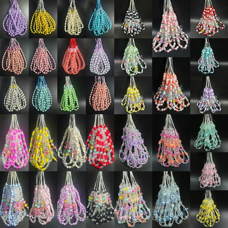 Bead Lanyard Series Long and Short Colorful Bead Lanyards Small Pendants for Phone Case Lanyard Wrist Strap