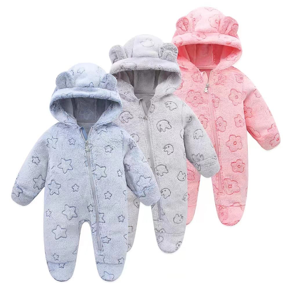 Cartoon Footed Romper Newborn Baby Onesie Cuddle Suit Outdoor Wear 2026 Fall Winter New Children's Clothing Babygrow