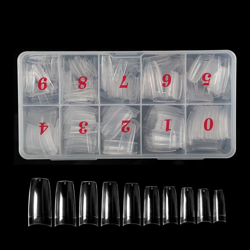 Manicure 500-Piece Box Armor Pieces French Nail Patches Nail Patches Half-Stick Nail Patches Fake Nail Patches Transparent and Natural