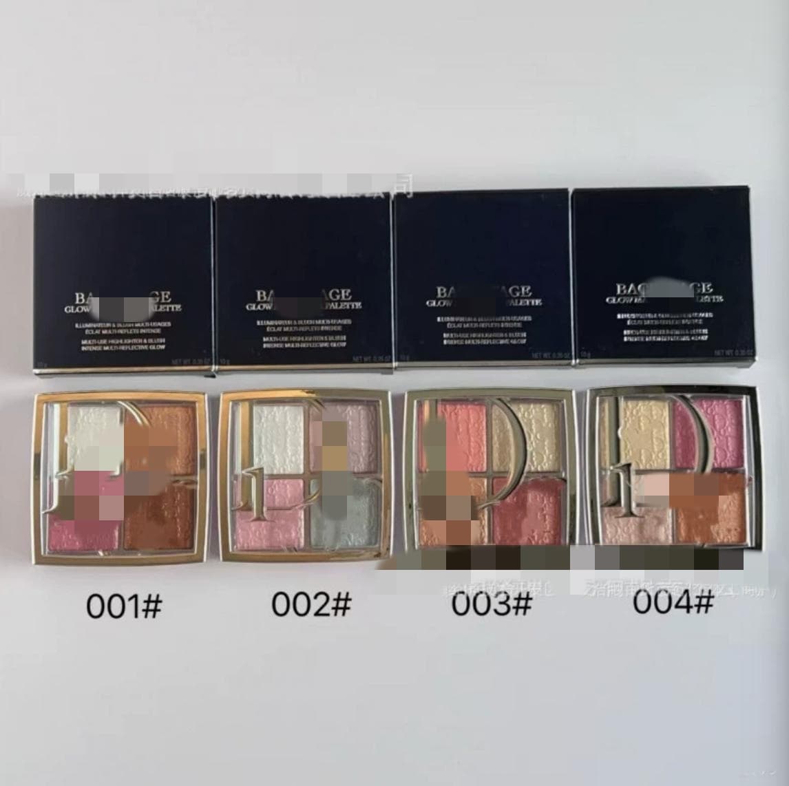 Cross-border Top Brand 2025 New Edition DI Family Backstage Four-Color Highlighter Face Palette #001 002 003 004