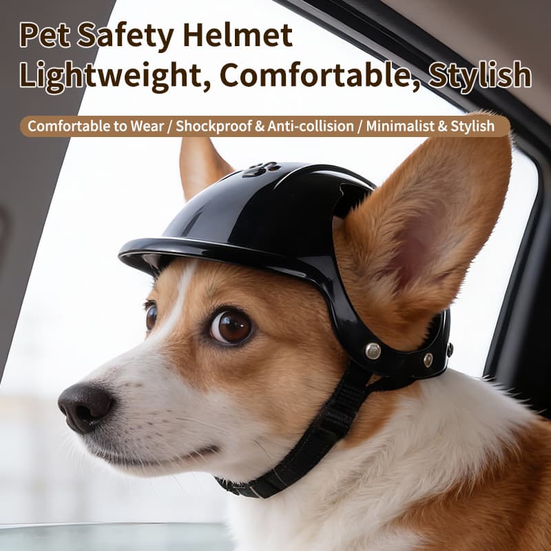 Cross-Border Pet Helmet, Pink Dog Cat Motorcycle Pet Helmet, Motorcycle Sports Outdoor Pet Accessories Headgear
