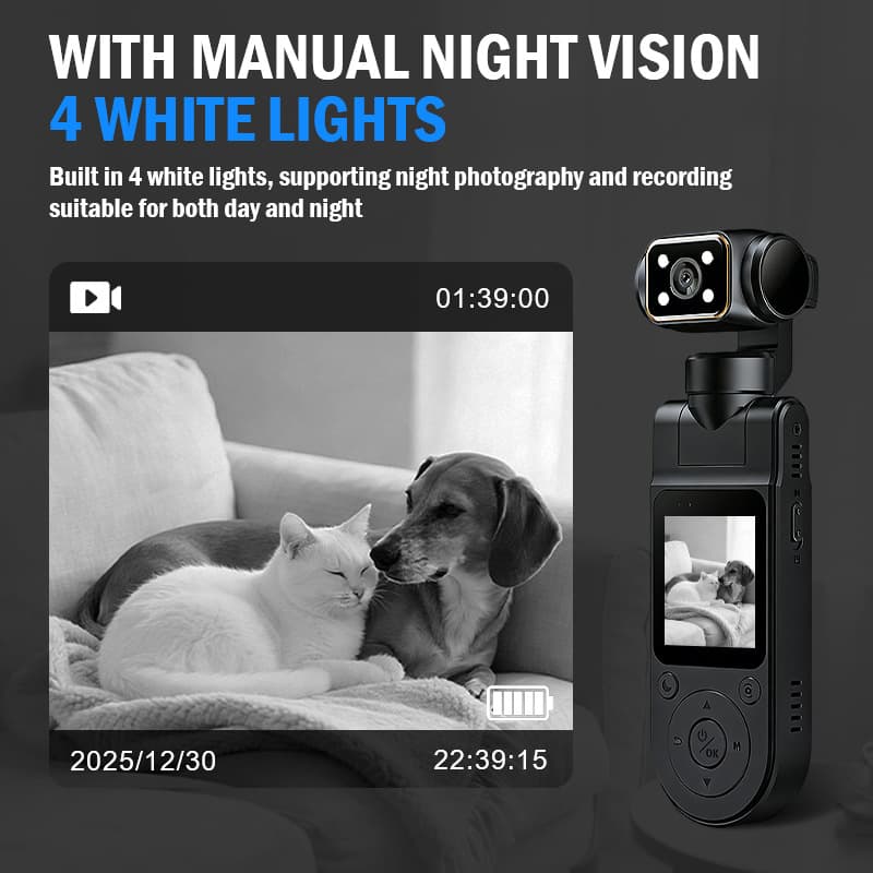 4K HD portable action camera WiFi night vision pet riding camera anti-shake vlog recorder