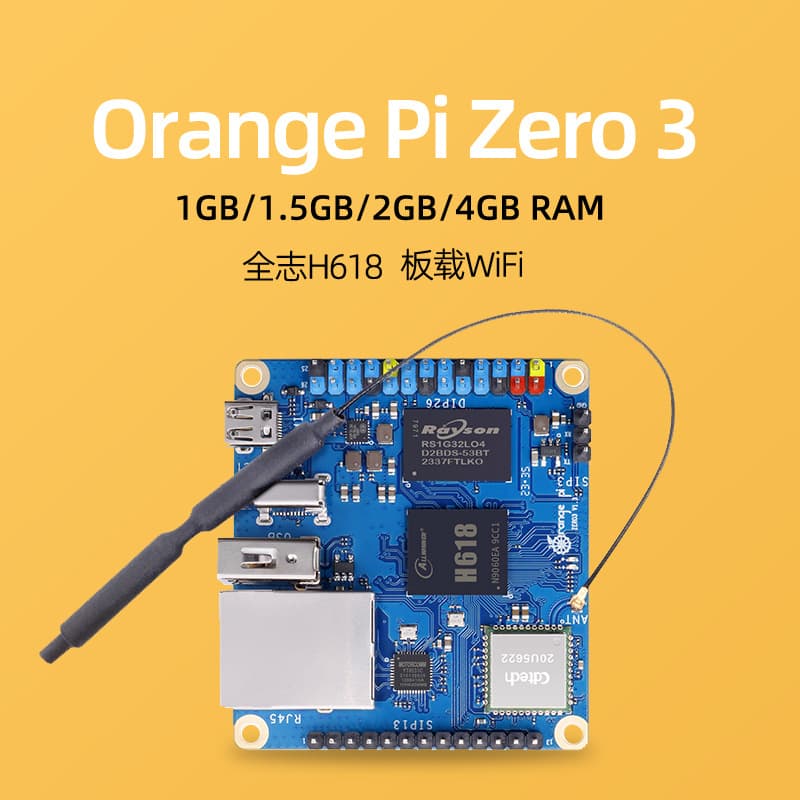 Orange Pi zero3 motherboard Orange Pi Zero 3 Allwinner H618 development board WIFI Android linux