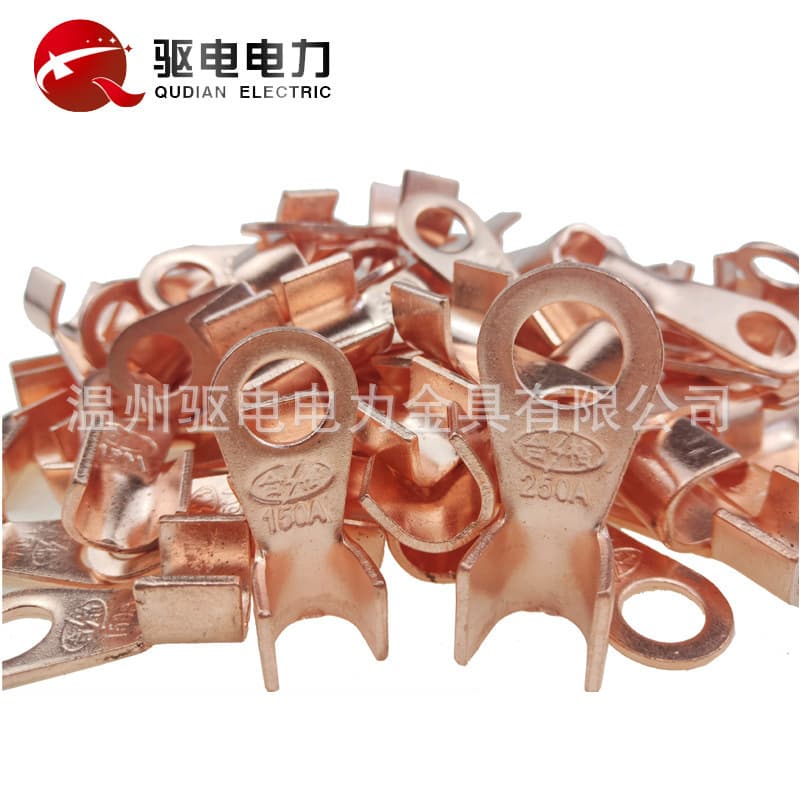 OT open-end lugs, copper terminals OT, household wiring terminals, open-end copper lugs, bulk orders preferred.