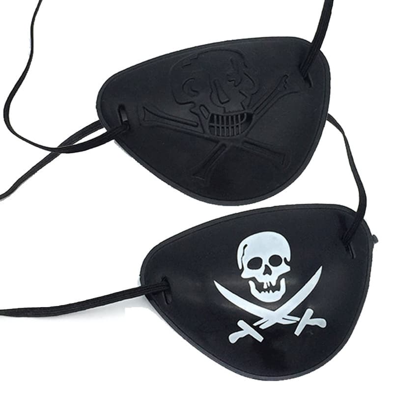 Single Eyepatch Pirate Eyepatch One-eyed Dragon Skull Picture Halloween Pirate Toy Eyepatch Factory Direct Sales