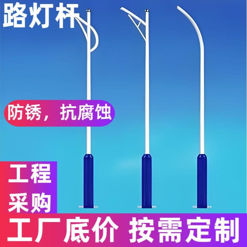 5m 6m 7m 8m Various Specifications Street Light Poles In Stock Wholesale Residential Community Plaza New Rural Road Renovation LED Light