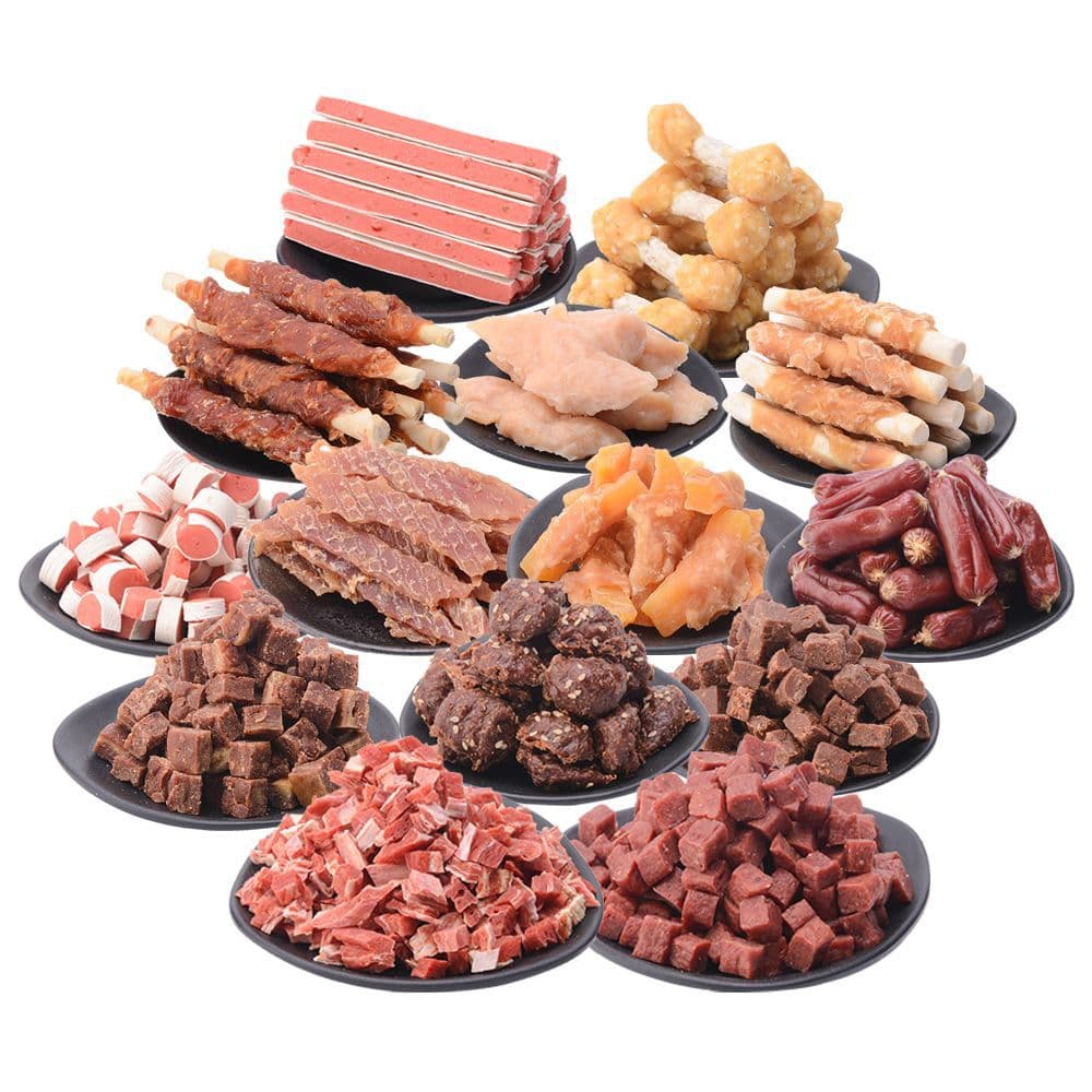 Dog Treats Dog Snack Gift Pack for Puppies Teddy Dog Chicken Jerky Training Reward Teeth Cleaning Calcium Supplement