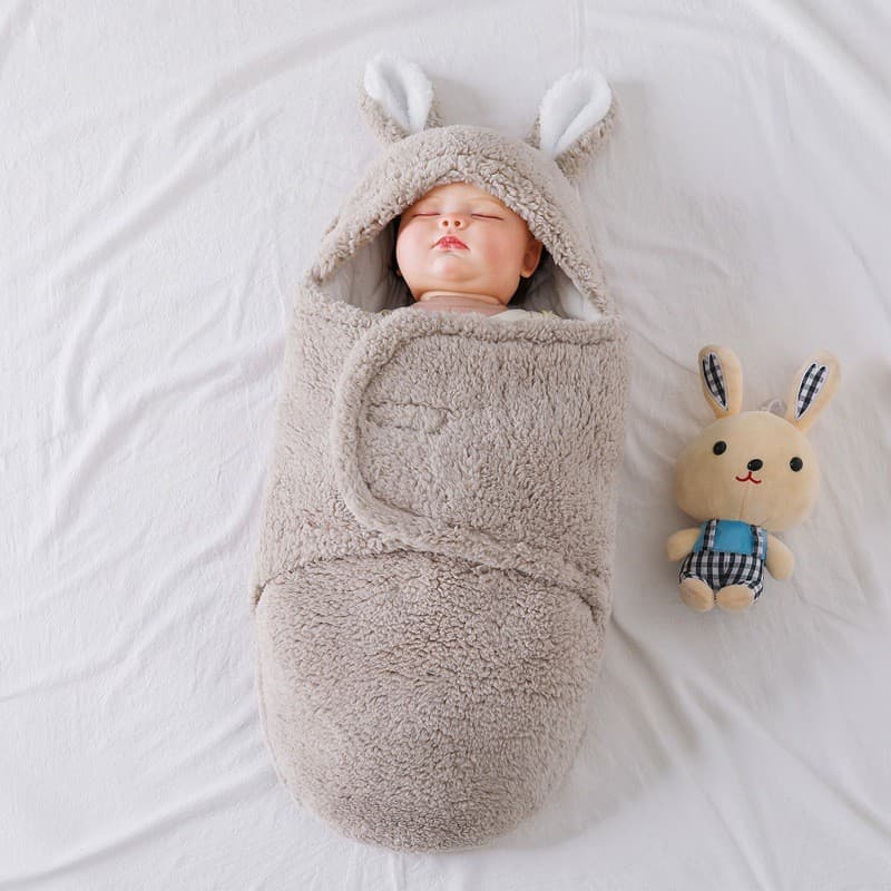 Baby Swaddle Blanket for Newborns, Thickened Autumn/Winter Infant Sleep Sack, Anti-Startle Swaddle Wrap, Baby Supplies