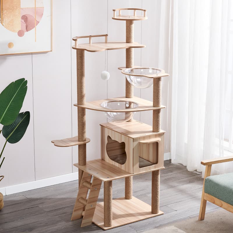 Dropshipping Cat Tree Cat Tower Cat Condo Integrated Large Villa Cat Scratching Post Cat Supplies All Seasons