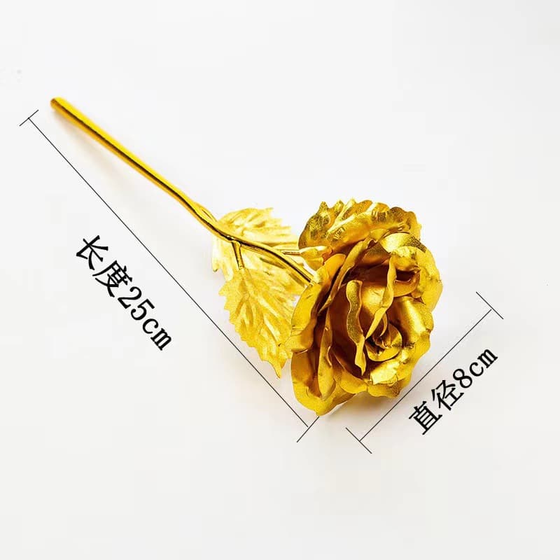 24k gold foil roses for Qixi Festival, single carnations, or as a gift for teachers at gold shops.