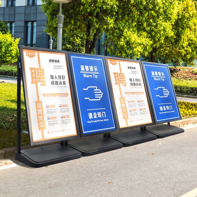 Outdoor Poster Stand Windproof Billboard Doorway Water Sign Display Vertical Floor-standing Stand Recruitment Display