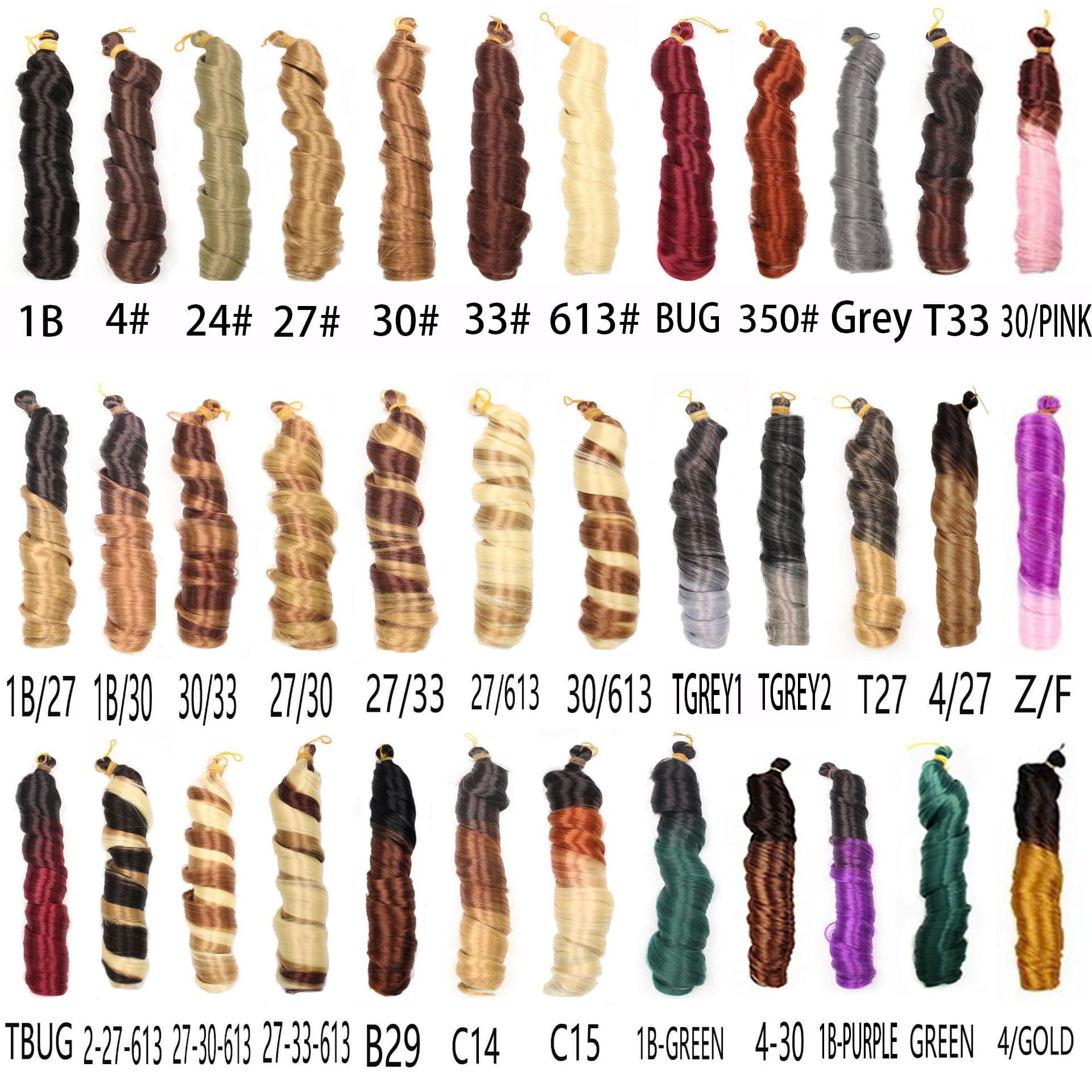 22-inch Barrel Curl Large Twist French Loose Wave Crochet Braids Hair
