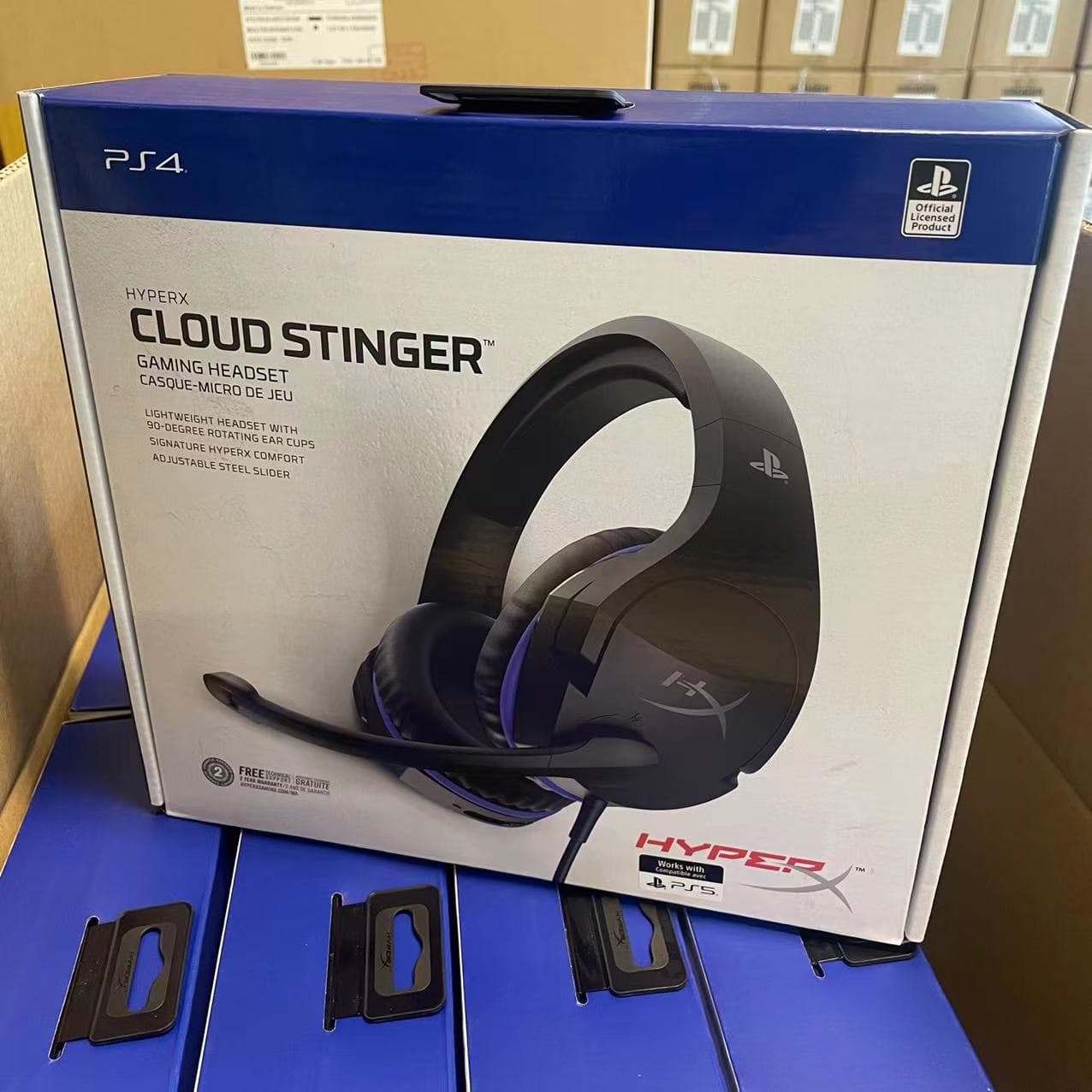 HyperX Cloud Stinger Gaming Headset for PS5 Esports Over-Ear Headphones with Microphone