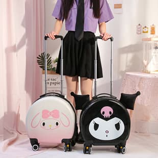 New Kuromi Luggage Kids Gift Case Spinner Wheel Carry-on Melody Travel Case Pudding Dog Cartoon