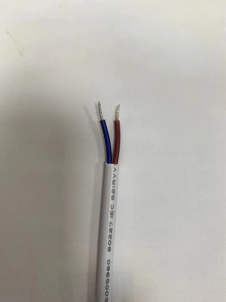 2-Core Round Sheathed Wire 16.5CM Both Ends Tinned White Power Cable Connection Wire