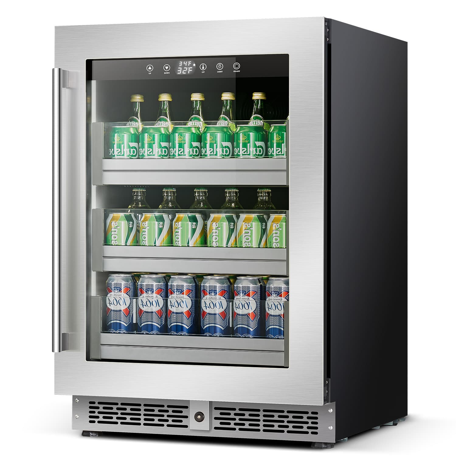 Wine Cooler Under Counter Built-in European and American Outdoor Standard Stainless Steel Beverage Cooler