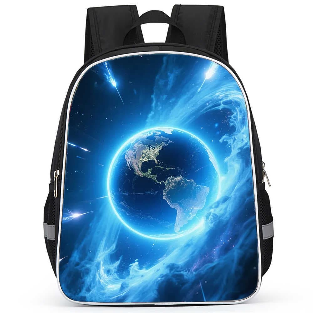 Fantasy starry sky and earth children's schoolbag, spine protection and burden-reducing backpack for primary school students, lightweight and wear-resistant backpack for boys and girls