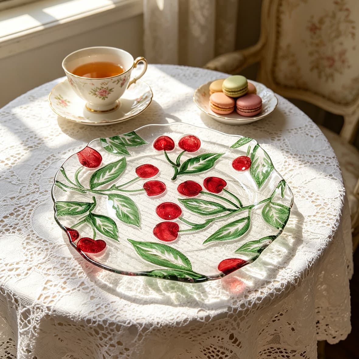 Simulated lemon sliced glass plate, three-dimensional fruit-shaped plate, salad yogurt bowl, modern and simple photo guide